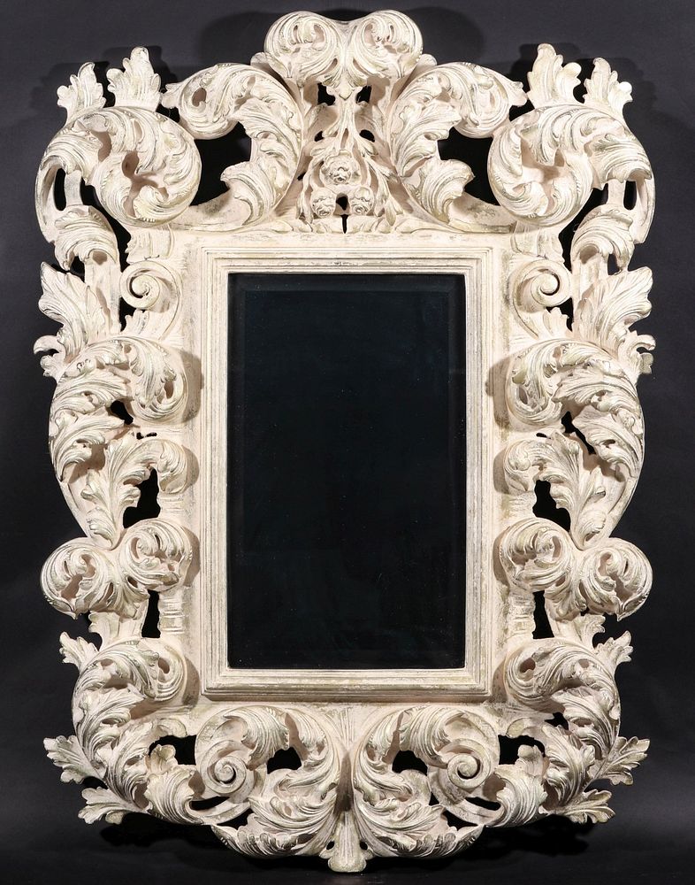 Appraisal: A LATE TH CENTURY MOLDED COMPOSITION ROCOCO MIRROR The rectangular