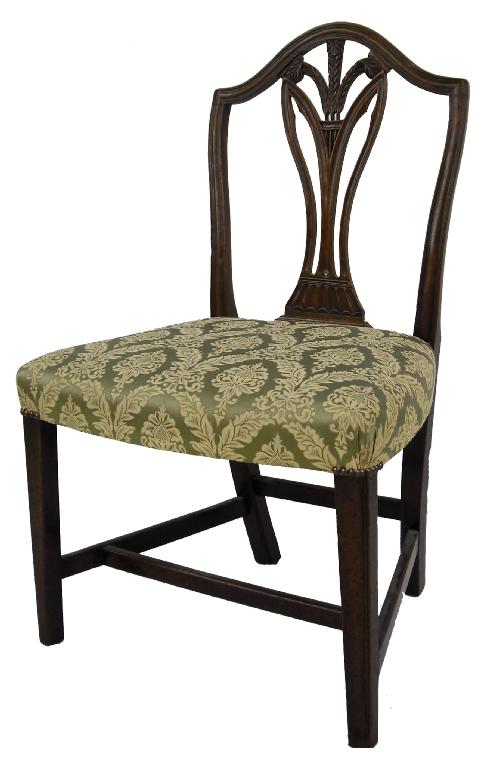 Appraisal: Hepplewhite style dining chair the arched back over a carved