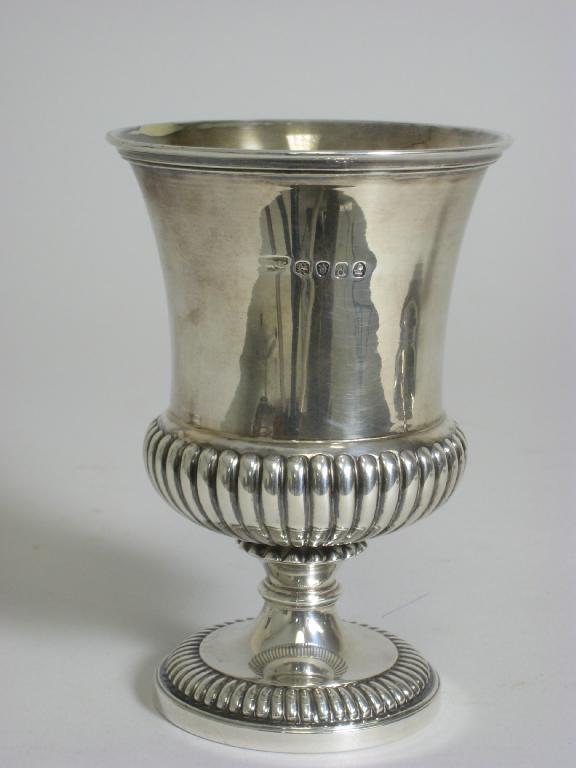 Appraisal: A George III Goblet with lobed design on pedestal base