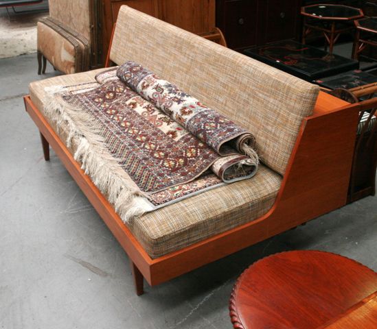 Appraisal: A Hans Wagner teak and upholstered day bed