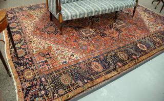 Appraisal: Heriz Oriental carpet early th century slight wear ' x