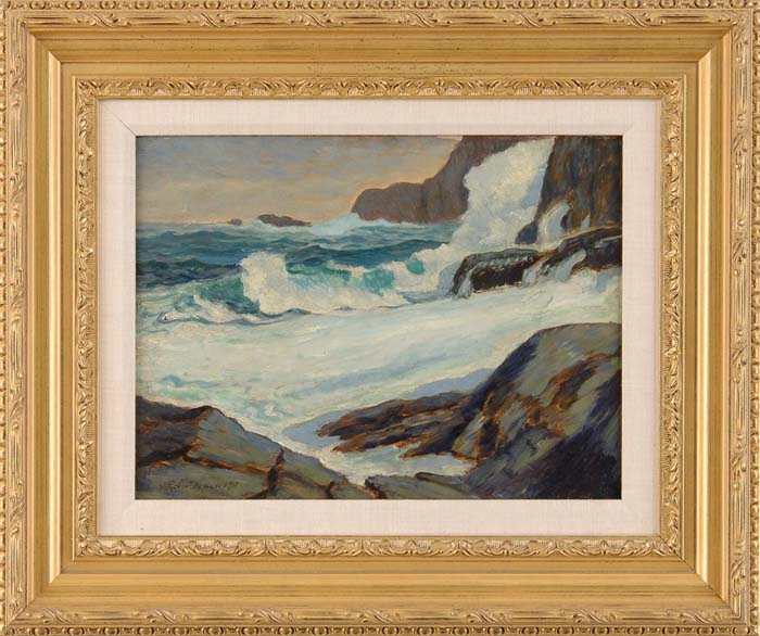 Appraisal: ATTRIBUTED TO ROBERT HENRI American - MAINE COAST Oil on