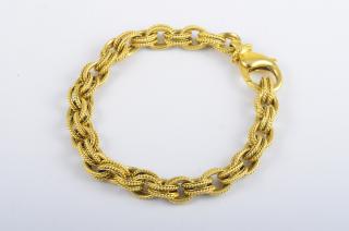 Appraisal: K Gold Rope Bracelet Gold rope twisted links are pre-polished