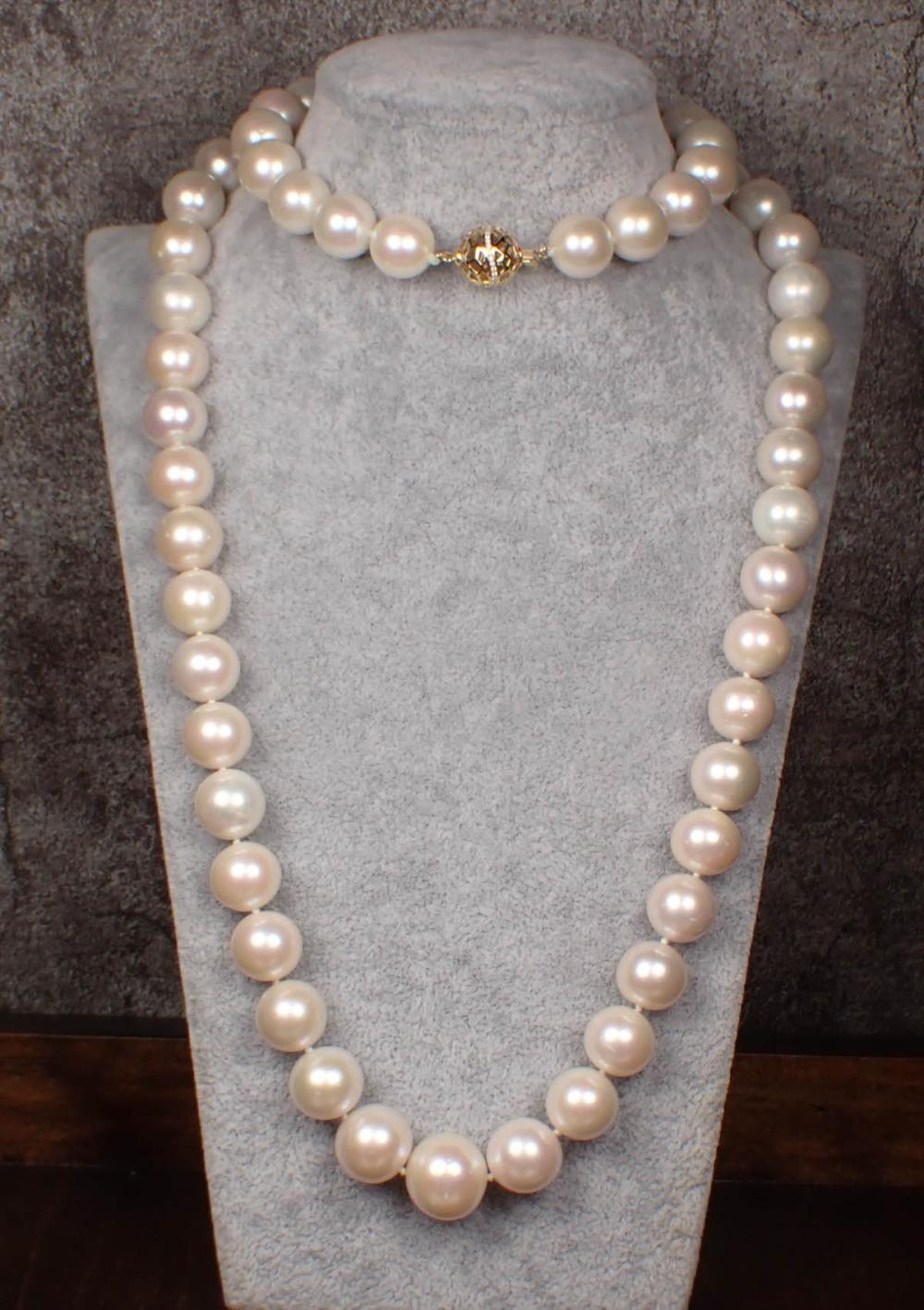 Appraisal: OPERA LENGTH SOUTH SEA PEARL NECKLACE - inches in length