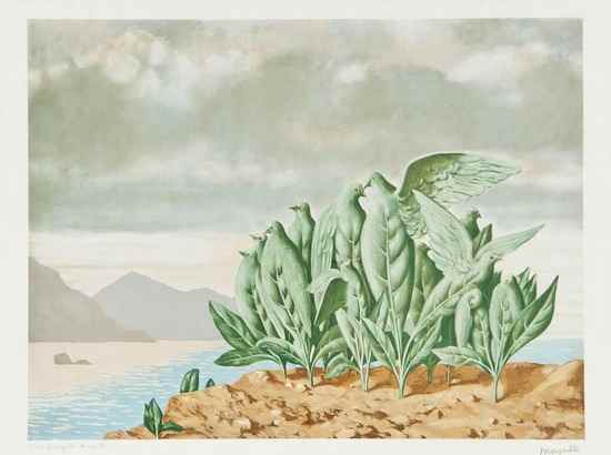 Appraisal: Ren Magritte - after L' le au Tresor lithograph printed