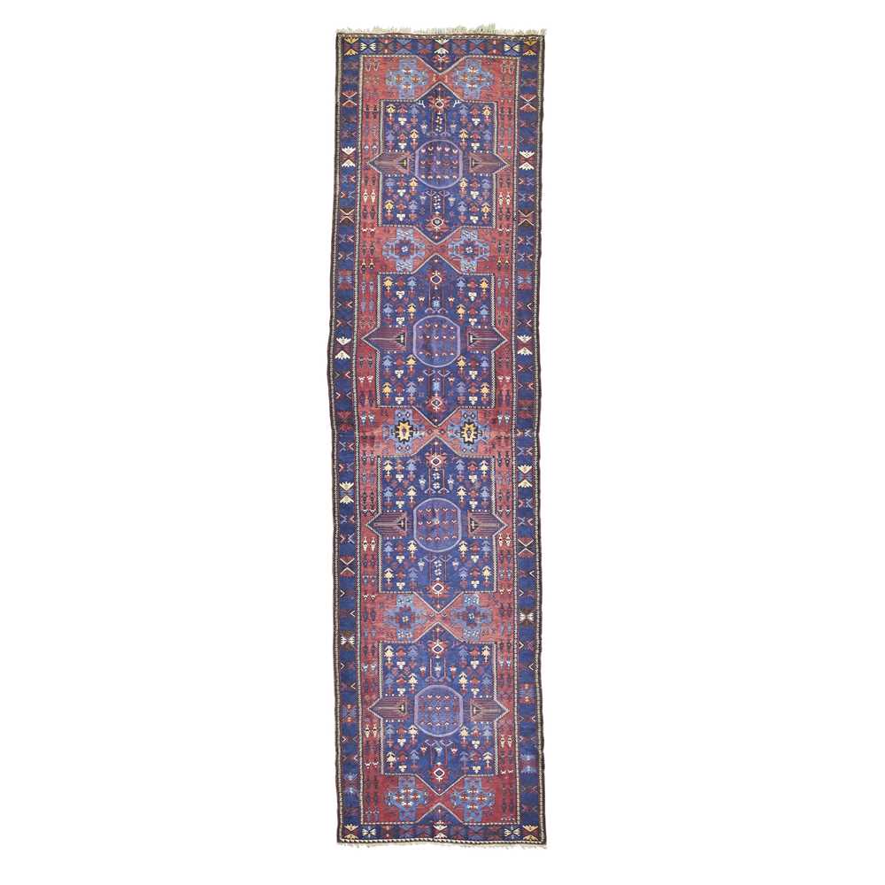 Appraisal: AVAR KILIM RUNNER DAGHESTAN LATE TH CENTURY the red field