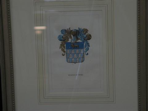 Appraisal: Eight handcolored lithographs of Heraldic Crests by Saldini Italy c