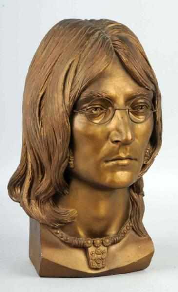 Appraisal: Chalkware Bust of John Lennon Description Marked Neil Martz on