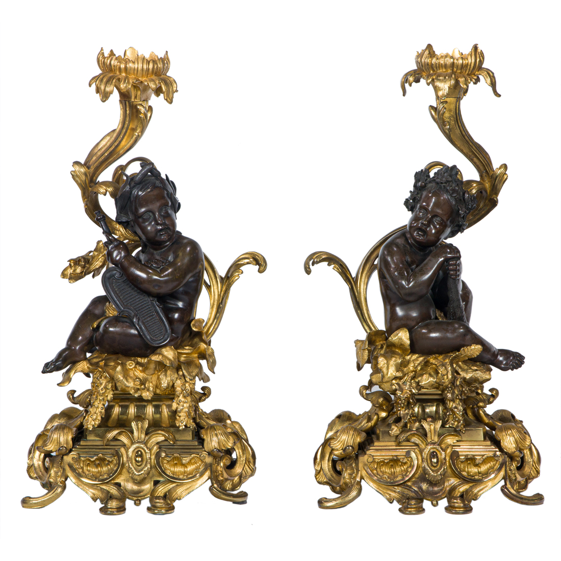 Appraisal: A LARGE AND IMPRESSIVE PAIR OF LOUIS XV STYLE GILT