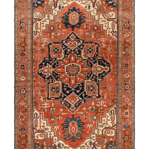 Appraisal: A Serapi Wool Rug Late th Century feet inches x