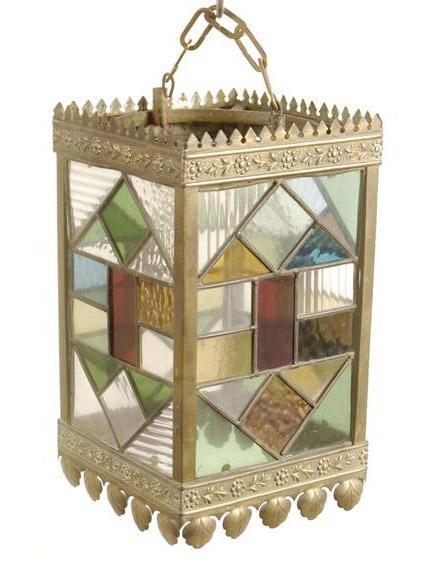 Appraisal: A late Victorian gilt brass hall lantern