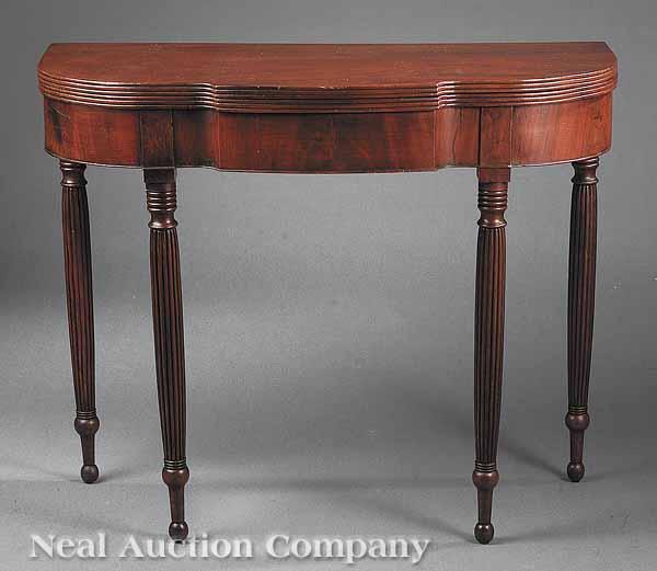 Appraisal: An American Late Federal Mahogany Games Table c Philadelphia the