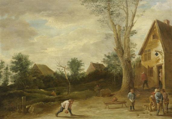 Appraisal: TENIERS DAVID D J UMKREIS Antwerp - Brussels Village scene