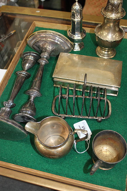 Appraisal: A GROUP OF SILVER ITEMS consisting of a pair of