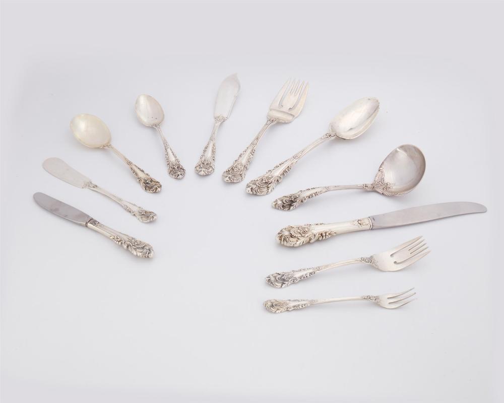 Appraisal: A Wallace Sir Christopher sterling silver flatware service th Century