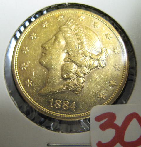 Appraisal: U S TWENTY DOLLAR GOLD COIN Liberty head type -S