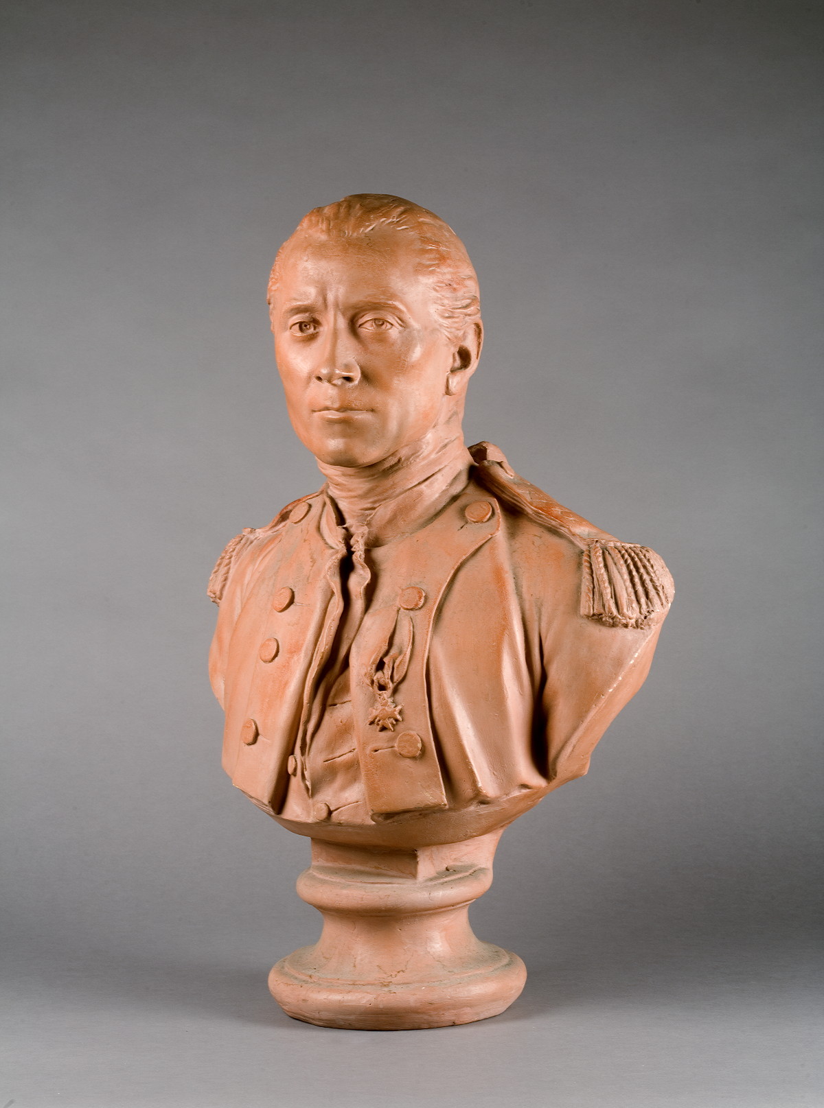 Appraisal: TERRACOTTA BUST OF JOHN PAUL JONES Attired in full dress