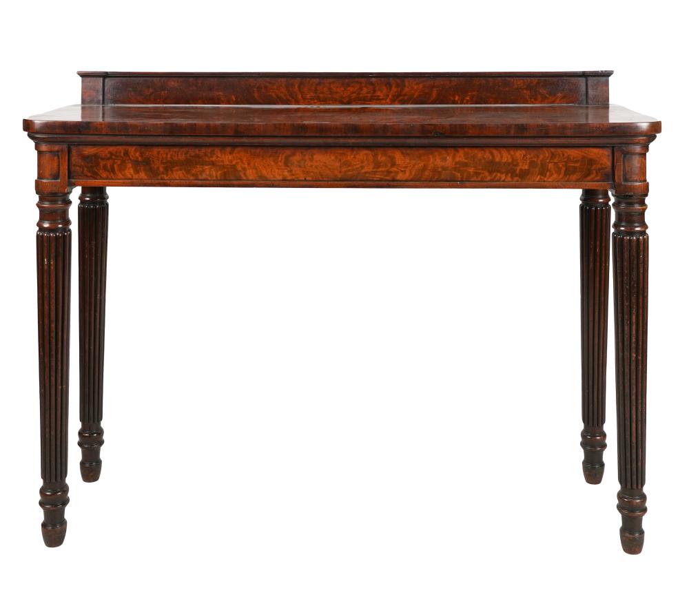 Appraisal: REGENCY-STYLE MAHOGANY SIDE TABLEProvenance The Jerry Magnin Family Office inches