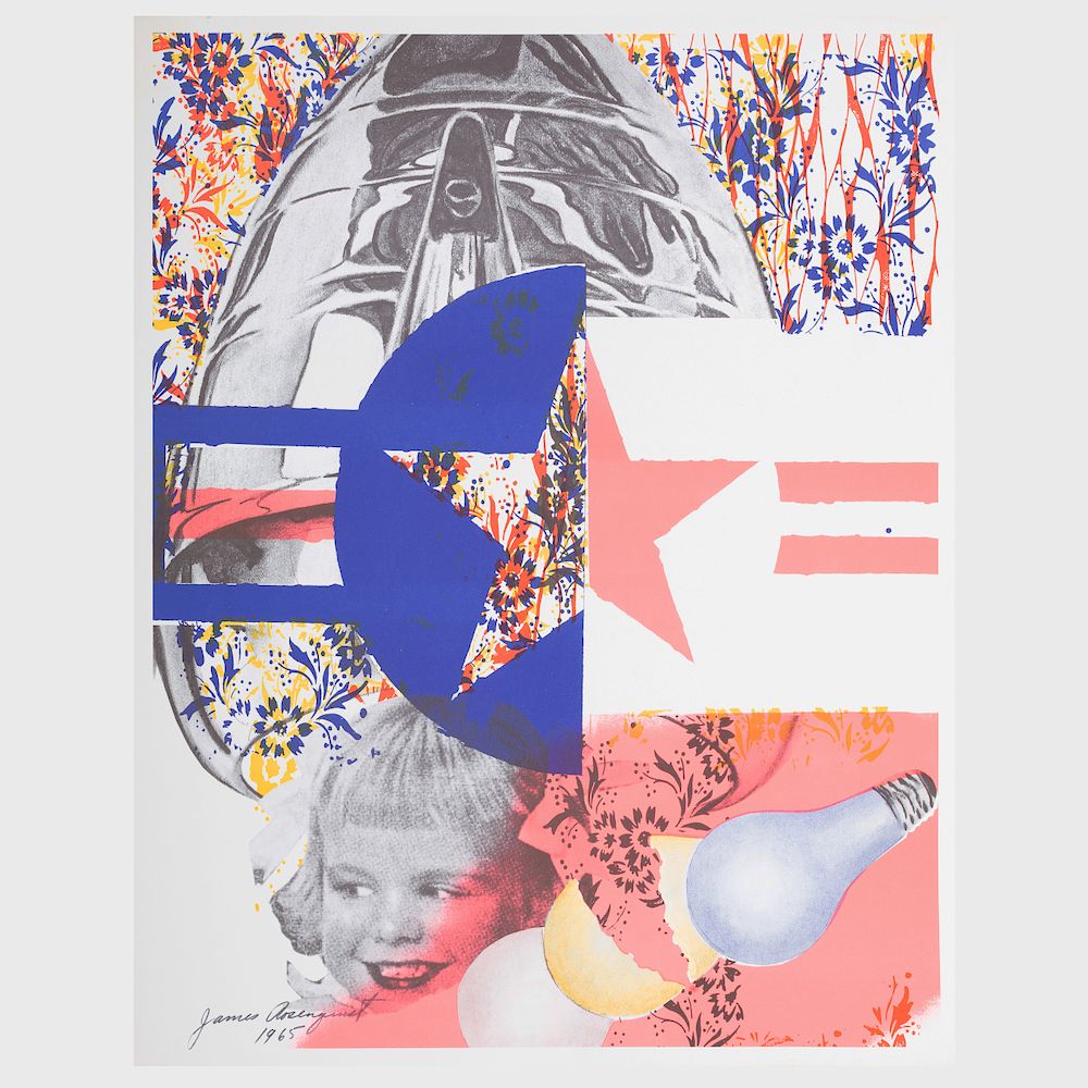 Appraisal: James Rosenquist b Castelli Gallery Poster Offset lithograph in colors