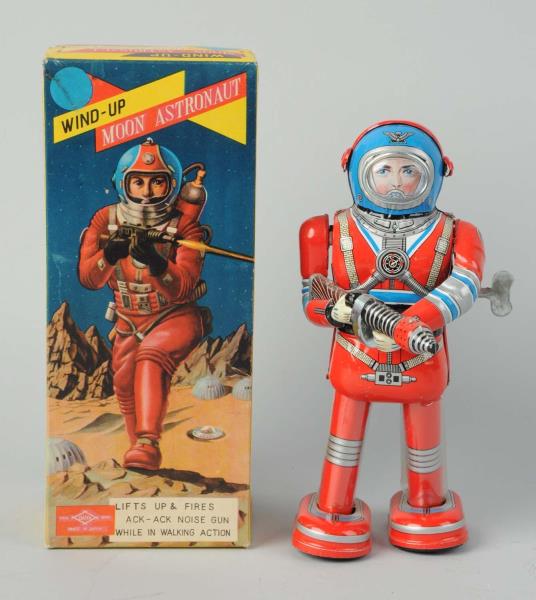 Appraisal: Japanese Tin Litho Moon Astronaut O B In original box