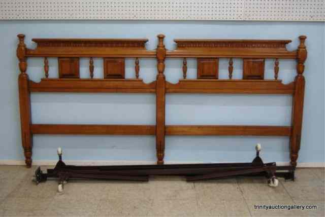 Appraisal: Sprague Carleton Maple King Queen Bed Headboardwith frame Part of