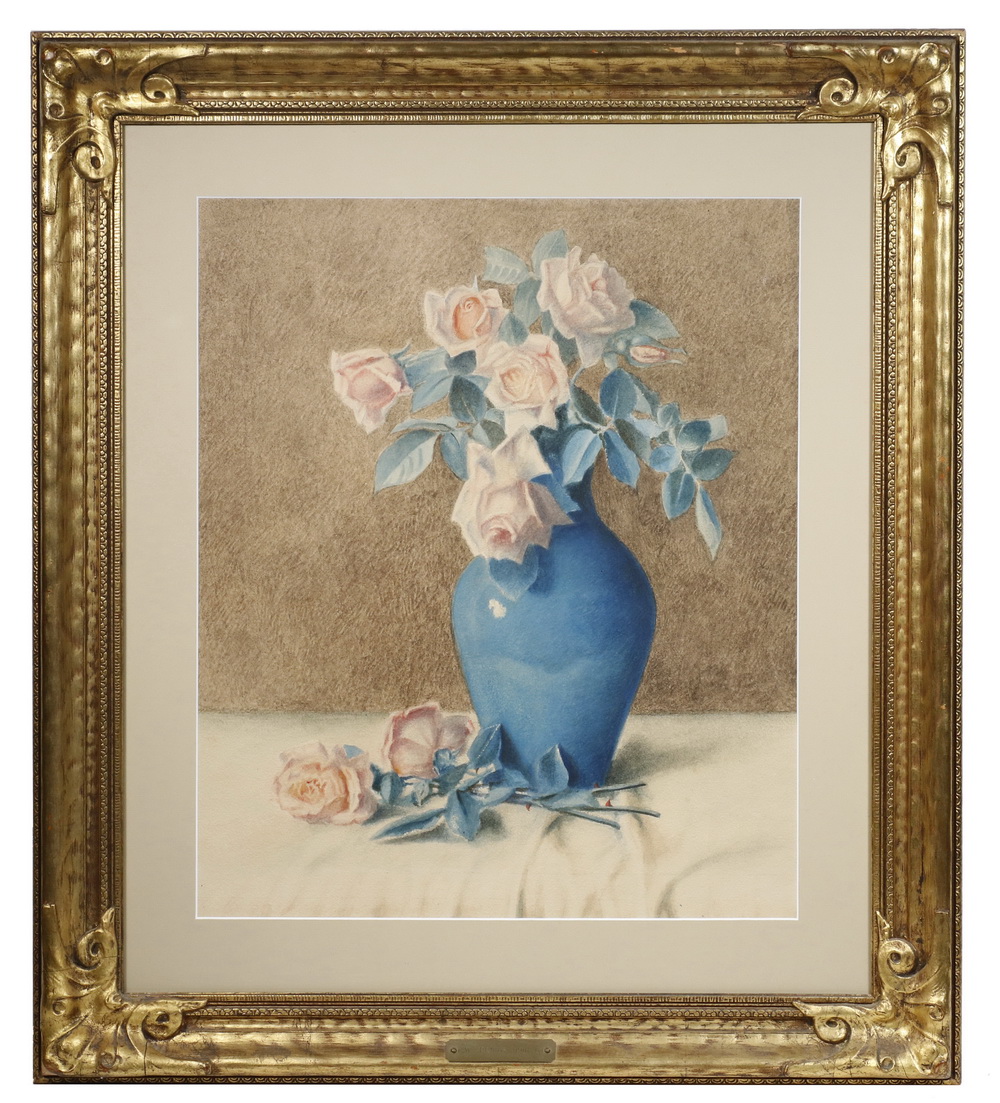 Appraisal: C W BRIGGS TH C AMERICAN Still Life of Pink