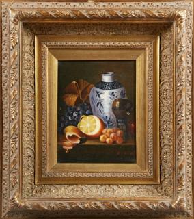 Appraisal: Chinese School Still Life of Fruit and a Jug and