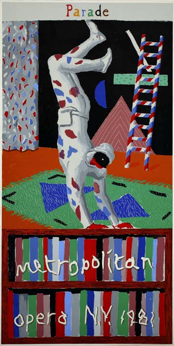 Appraisal: DAVID HOCKNEY - METROPOLITAN OPERA PARADE x inches Condition A