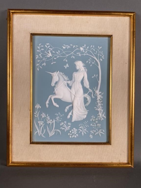 Appraisal: Parian porcelain plaque by George McMonigle of The Lady and