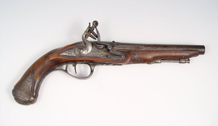 Appraisal: TH C GERMAN BERNARD PISTOR FLINTLOCK PISTOL Circa - marked