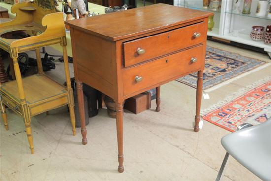 Appraisal: SMALL SERVER Pine with two drawers having metal pulls on