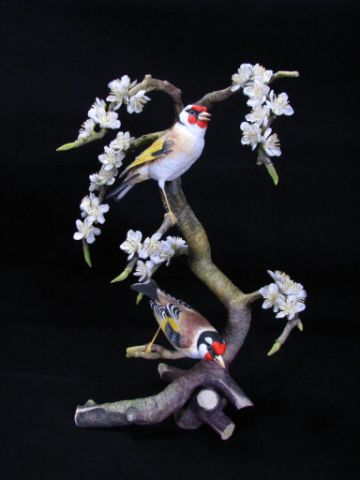 Appraisal: Connoisseur of Malvern porcelain Gold Finch with Plum Blossom issue