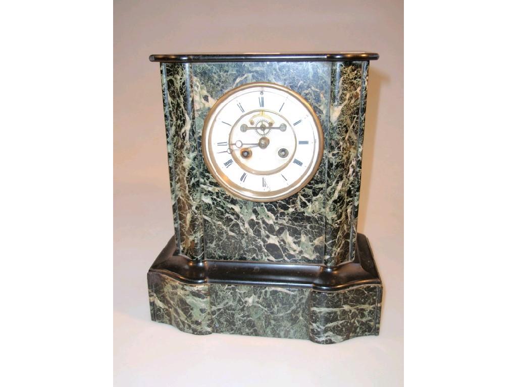 Appraisal: A Victorian slate and marble case mantel clock the eight-day