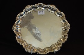 Appraisal: VICTORIAN STERLING SLIVER FOOTED SALVER