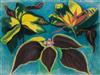 Appraisal: JOSEPH STELLA Tropical Flowers Color pastels on paper s x