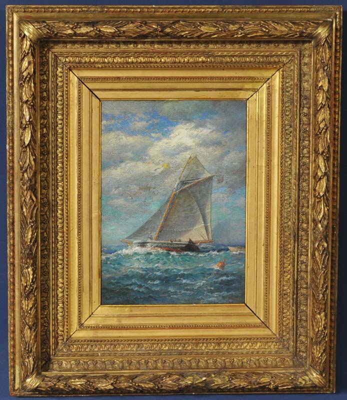 Appraisal: James Gale Tyler America's Cup Yacht Race x oil on