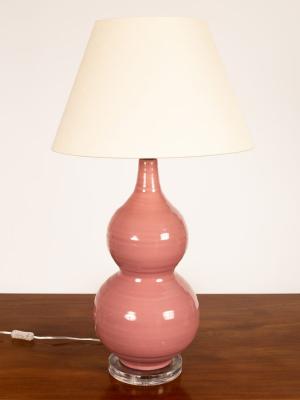 Appraisal: A ceramic table lamp of double gourd shape