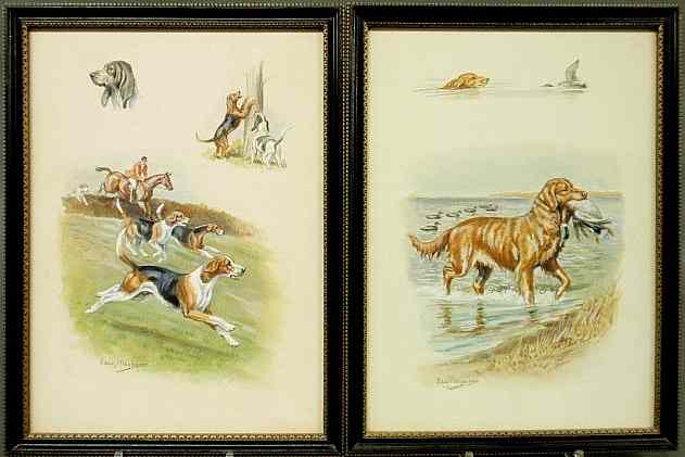 Appraisal: Megargee Edwin American New York - set of eight canine