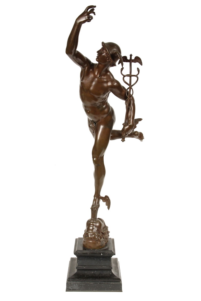 Appraisal: AFTER GIAMBOLOGNA France Italy - - Mercure patinated cast bronze