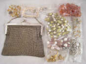 Appraisal: A quantity of costume jewellery and a silver plated mesh