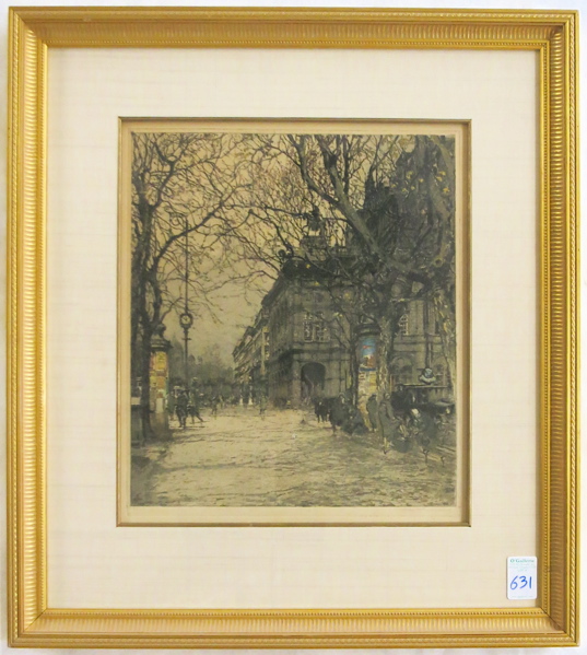 Appraisal: LUIGI KASIMIR ETCHING AND AQUATINT Austria - Wien Opernring Vienna