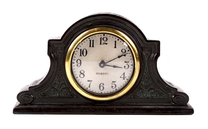 Appraisal: th Century Gilbert Mantle Wind-up Clock For your bidding pleasure