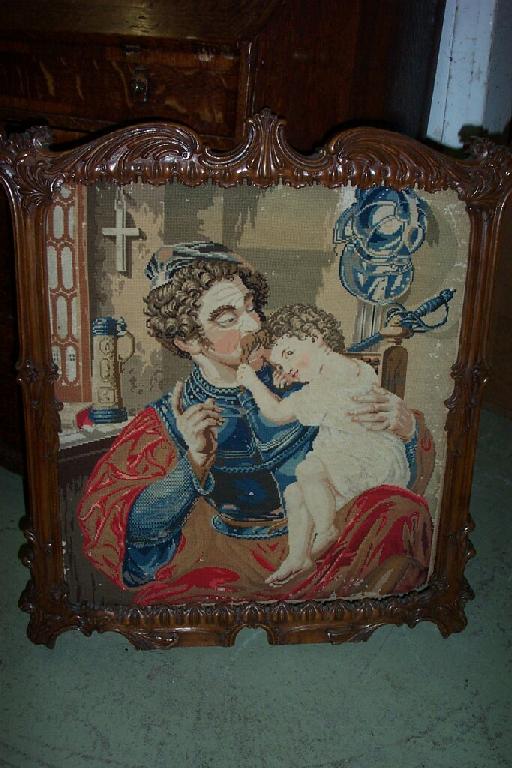 Appraisal: A th century carved walnut frame in a rococo style