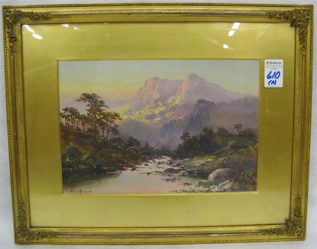 Appraisal: PAIR OILS ON PANEL LANDSCAPES SIGNED ALFRED HARFORD British -