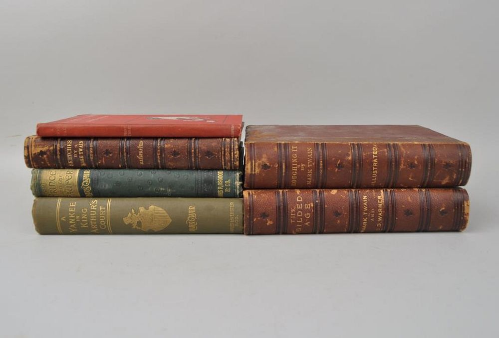 Appraisal: Group Mark Twain First Editions six volumes including Roughing It