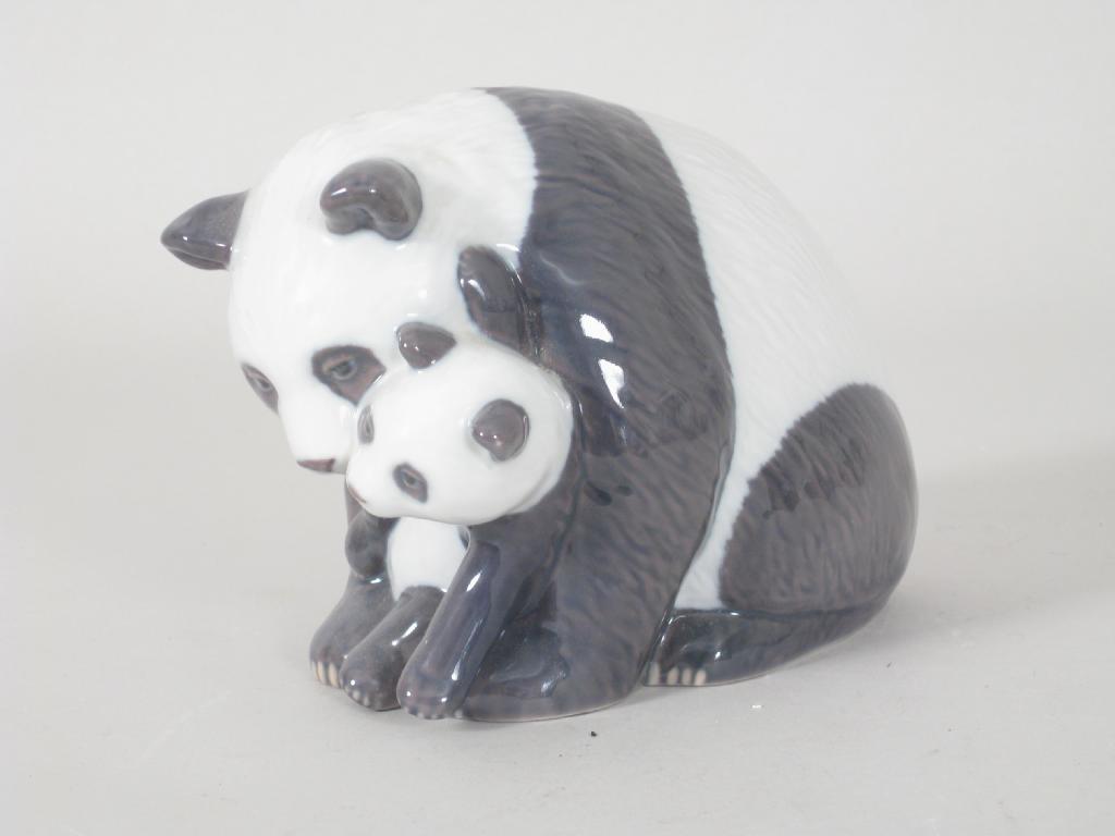 Appraisal: A Royal Copenhagen Figure of a Panda with cub No