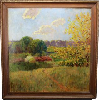 Appraisal: Geza Kende Hungarian American - Oil on canvas painting of