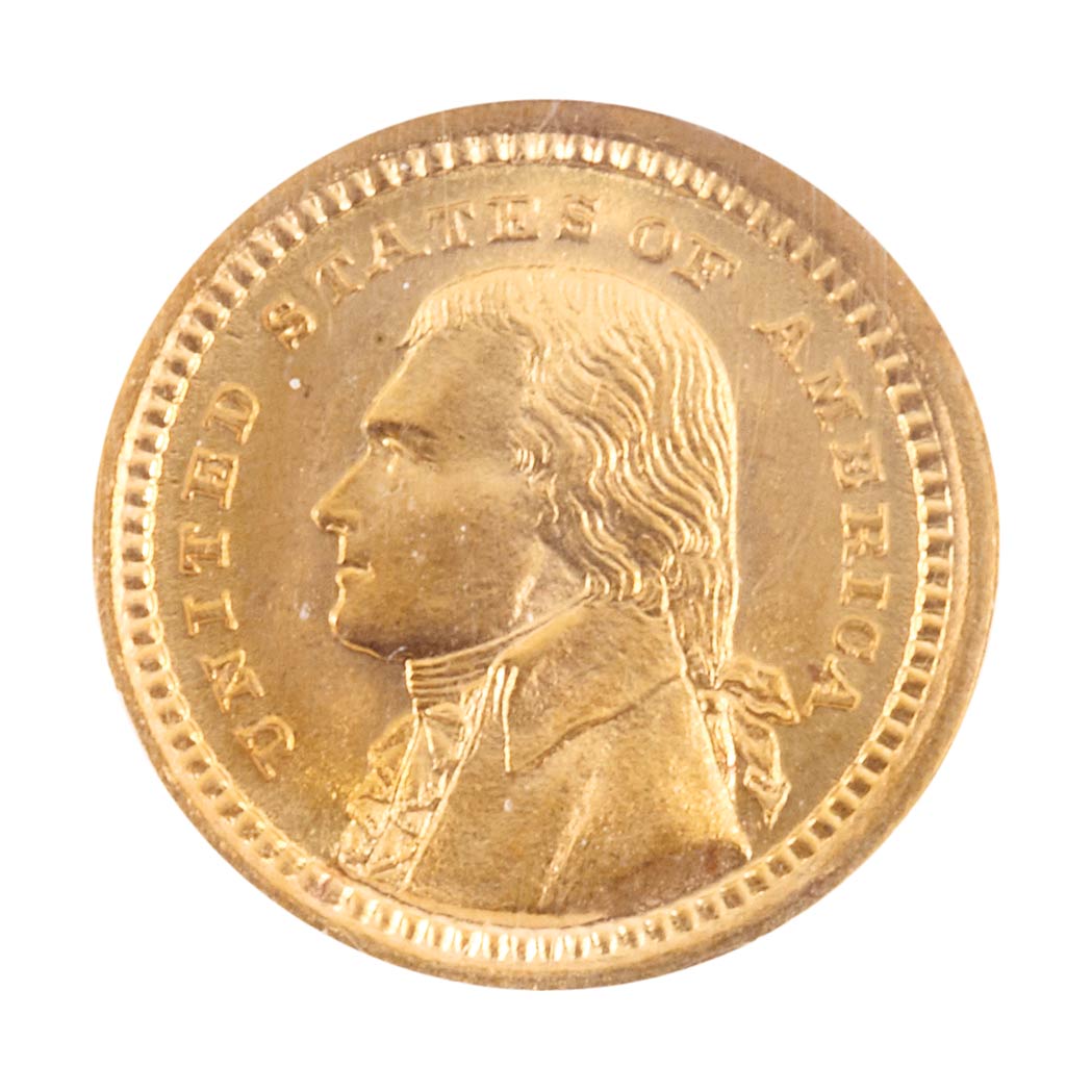 Appraisal: Louisiana Purchase Jefferson Gold Commemorative Choice and Extremely Fine example