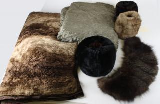 Appraisal: Lot Of Sleigh Apparel Incl Two Fur Sleigh Robes Three