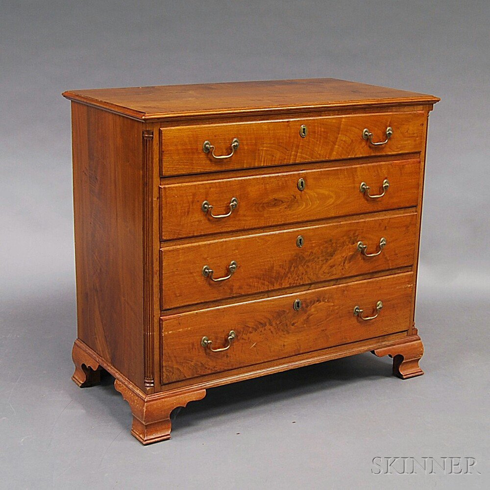 Appraisal: Chippendale Walnut Chest of Drawers Pennsylvania late th century the